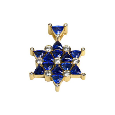 Star of David Sapphire Pendant