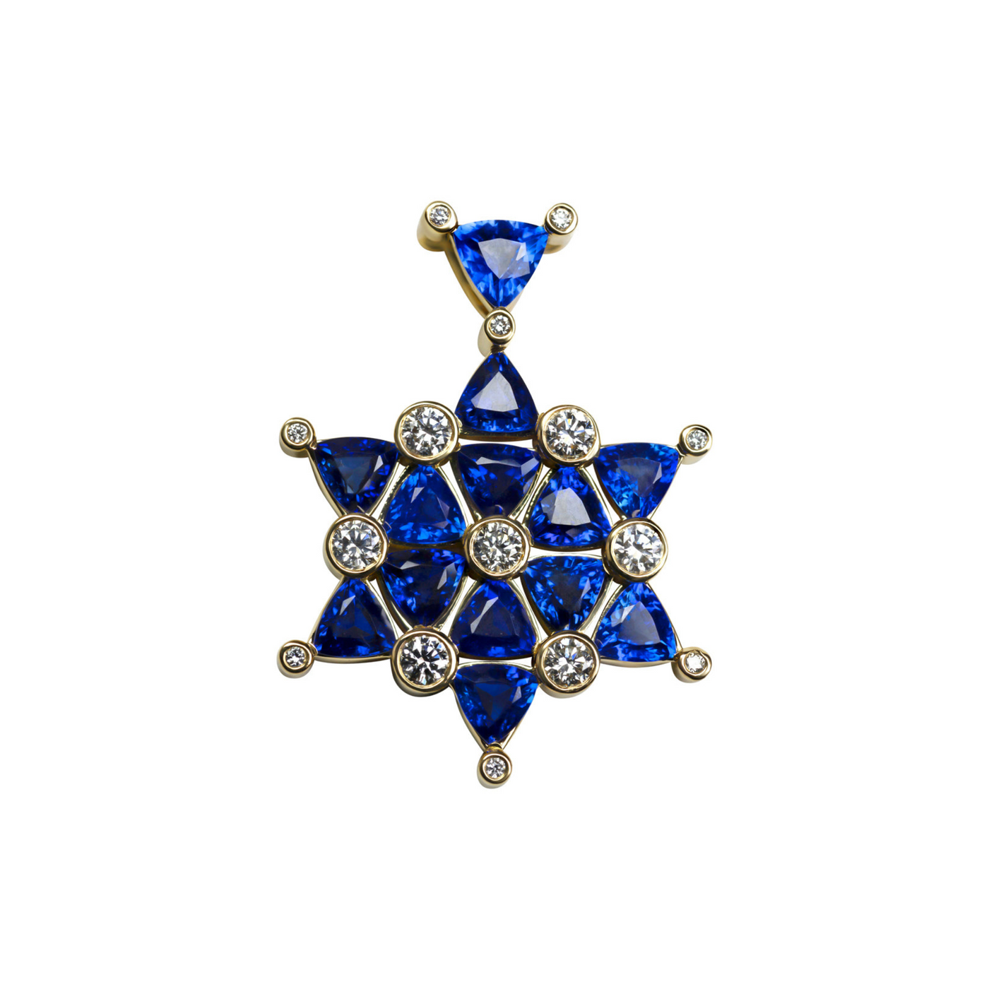 Star of David Sapphire Pendant