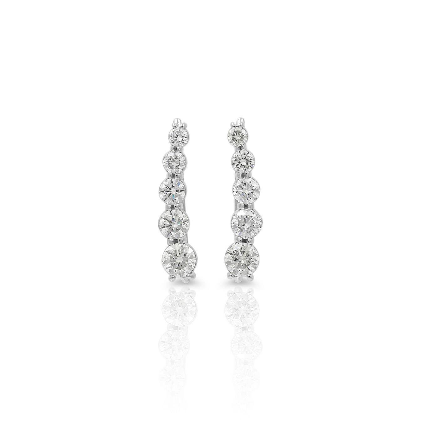 Diamond crawler earrings