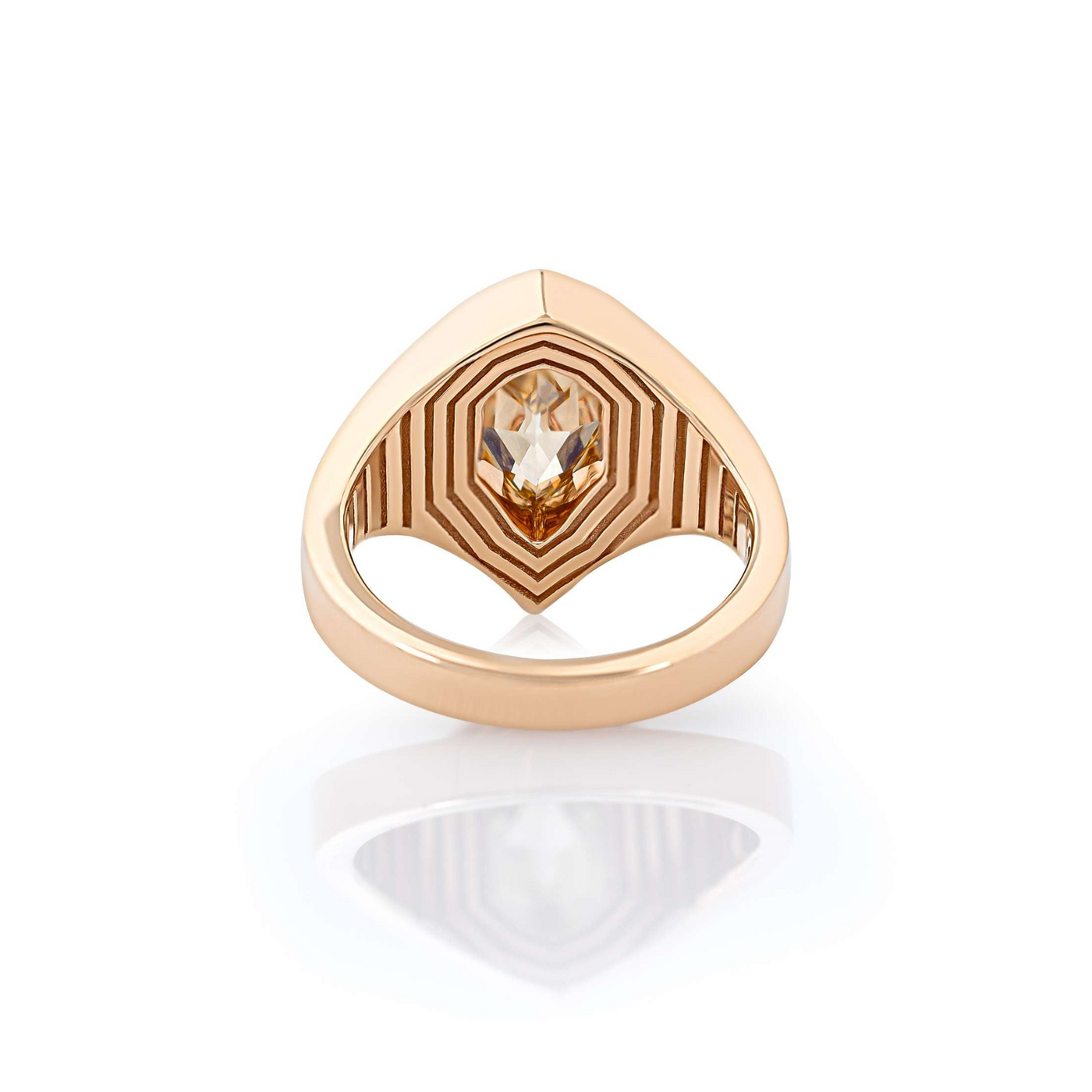 Champagne Pear Shape Ring