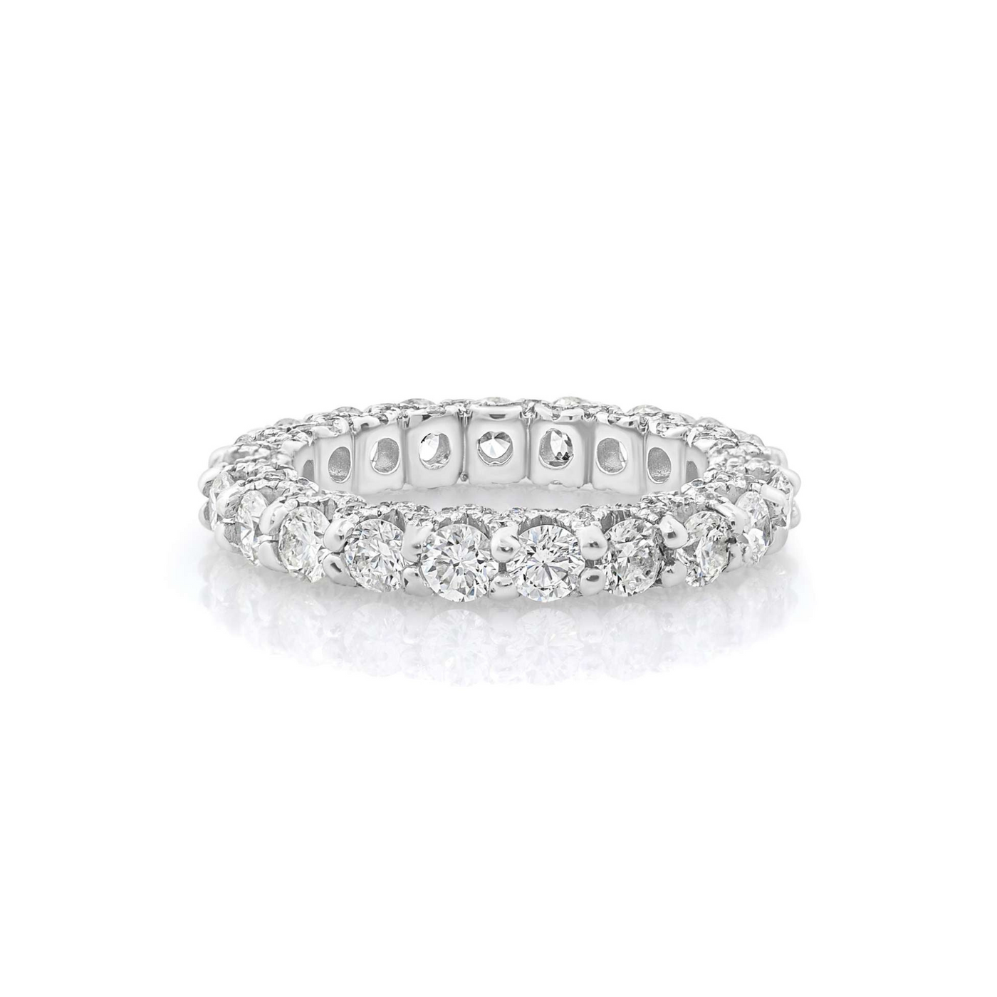 14kt white gold eternity ring with Pavé