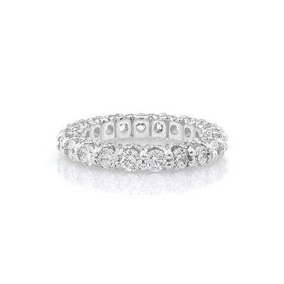 14kt white gold eternity ring with Pavé