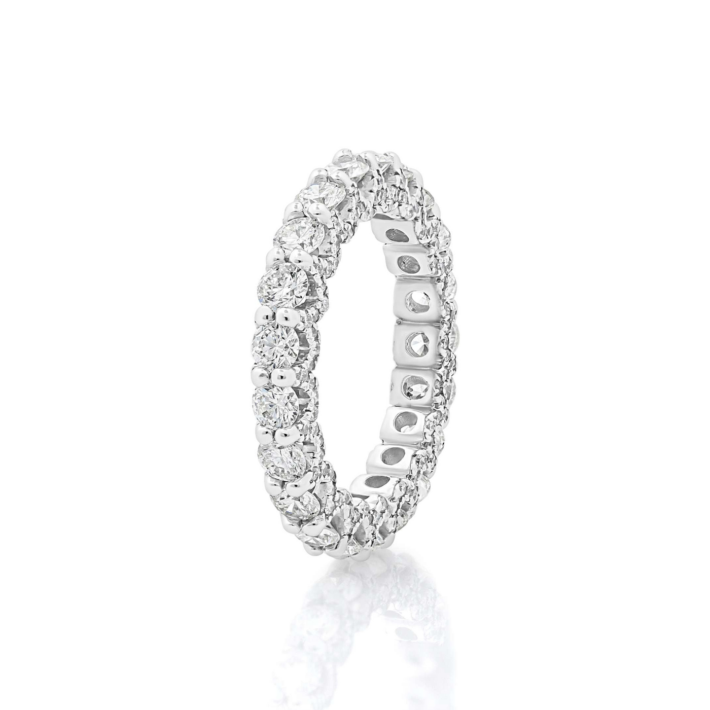 14kt white gold eternity ring with Pavé