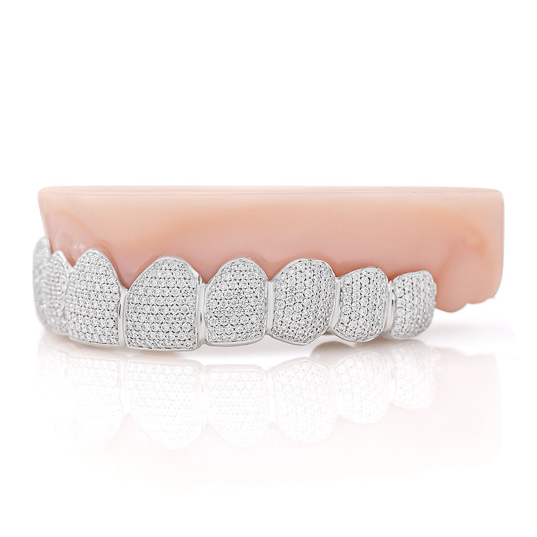 Rose gold diamond grillz best sale
