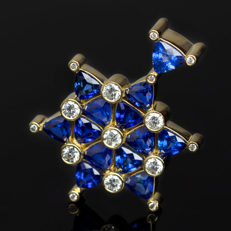 Star of David Sapphire Pendant