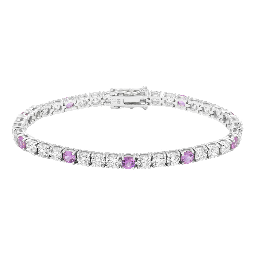 Purple diamond tennis on sale bracelet