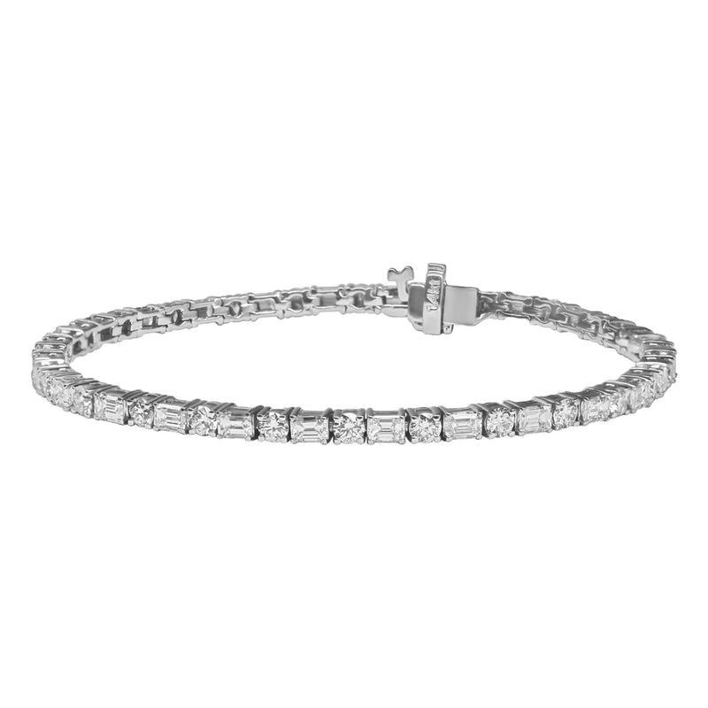 Round & Emerald Tennis Bracelet